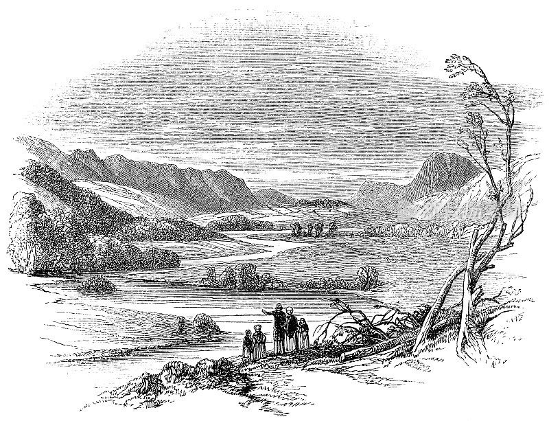 因弗内斯周围的风景，苏格兰- 11世纪